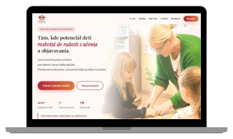 Rozkvit – web od Corki Web pre centrum rozvoja dieťaťa